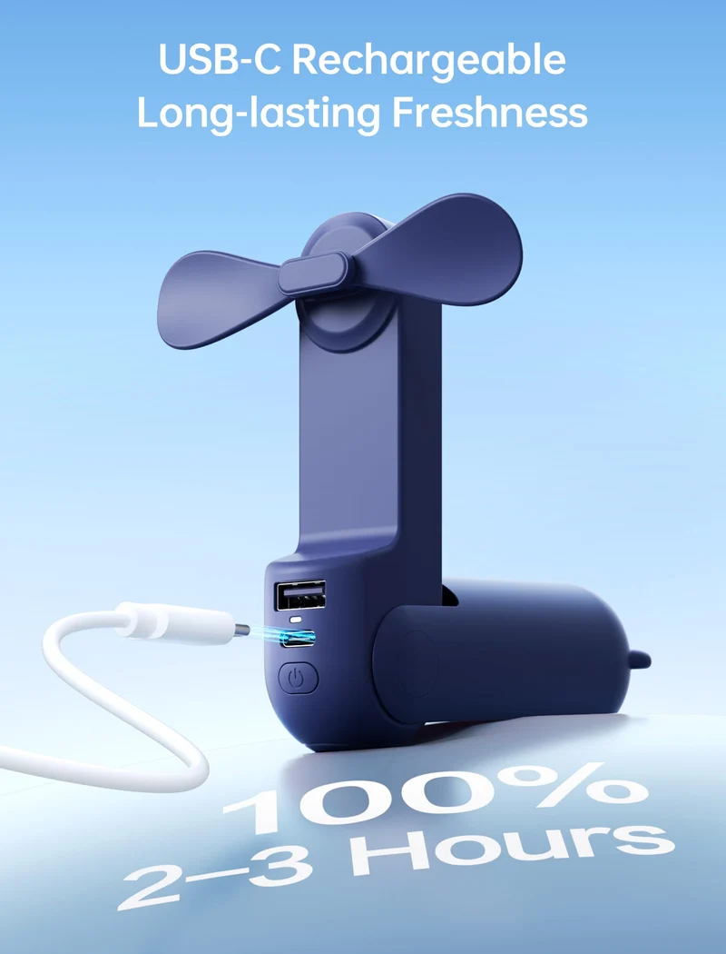 Mini Handventilator, 3-in-1 Handventilator, wiederaufladbarer USB /12–19 Betriebsstunden - mit Powerbank, Taschenlampe, tragbarer Ventilator für Reisen/Sommer, Geschenke für Frauen-Rosa