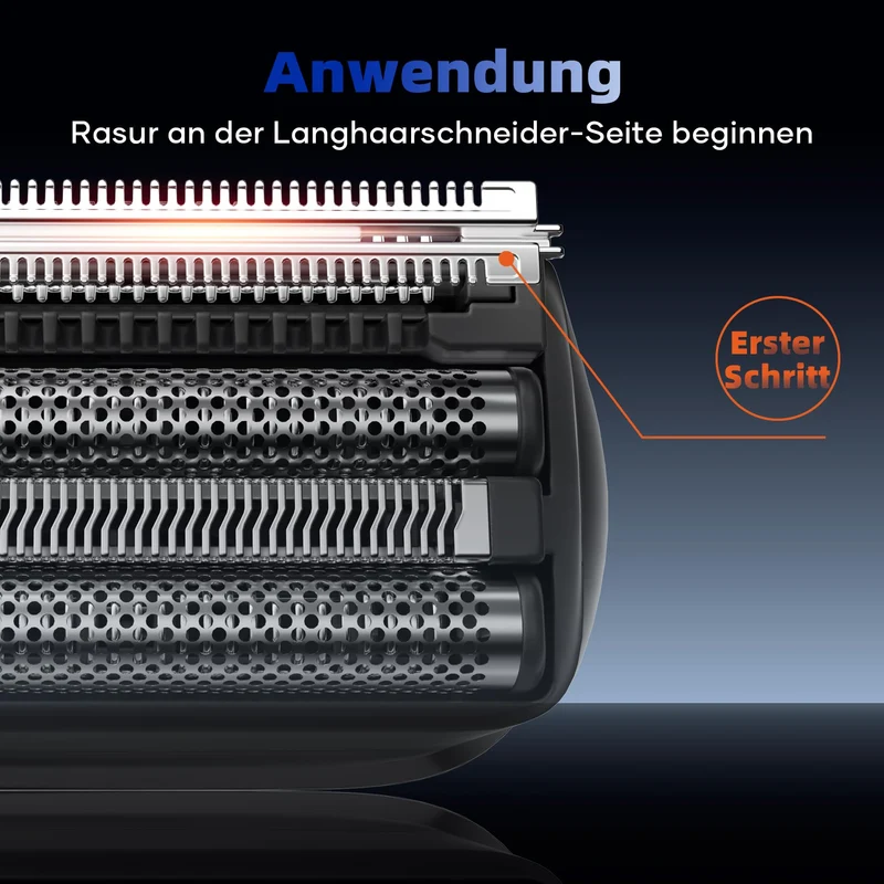 Elektrorasierer Herren, kensen Mini Foil Shaver Mit 4 Flexiblem Scherkopf Rasierapparat Usb-C Elektrischer Rasierer Wasserdicht Folienrasierer 120Min Trockenrasierer Tragbar für Bart Gesicht Reise