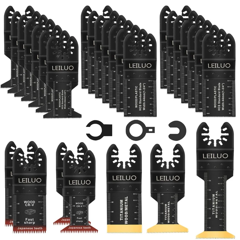 155-teiliges Oszillierendes Multitool Zubehörset Schneiden Schleifen Verfugen Universelle Oszillierende Sägeaufsätze mit Aufbewahrungstasche Kompatibel mit DeWalt Dremel Makita und Mehr