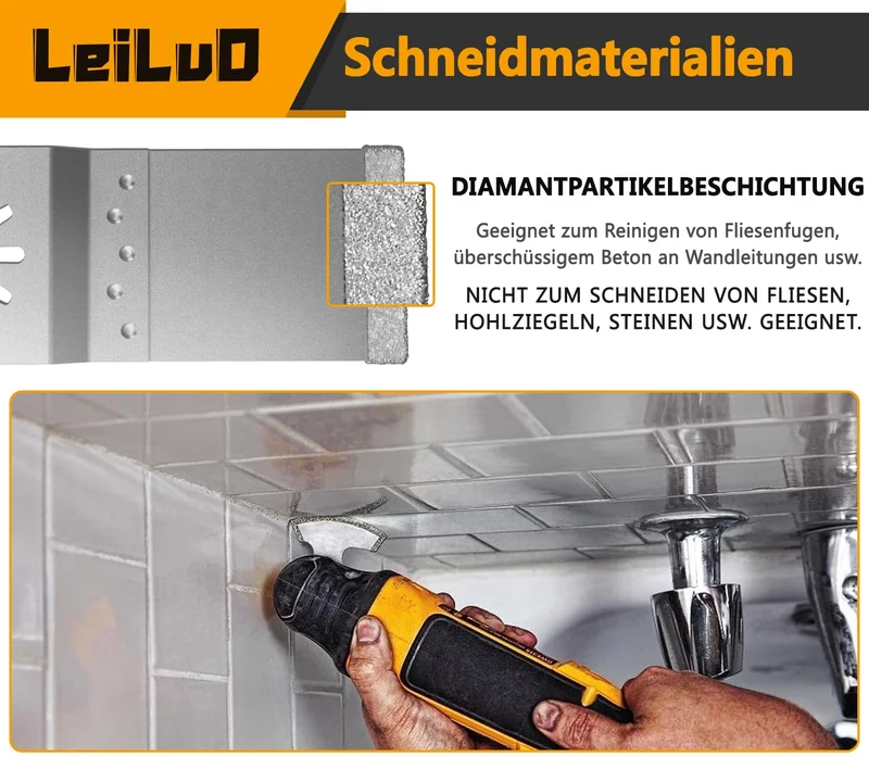 155-teiliges Oszillierendes Multitool Zubehörset Schneiden Schleifen Verfugen Universelle Oszillierende Sägeaufsätze mit Aufbewahrungstasche Kompatibel mit DeWalt Dremel Makita und Mehr
