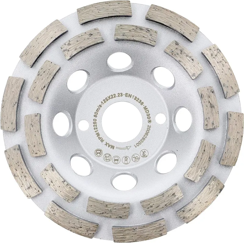 Absaughaube für Winkelschleifer - mit Bürstenkranz - Staubfreies Arbeiten - Premium-Werkzeug mit Diamant-Schleiftopf - 125mm