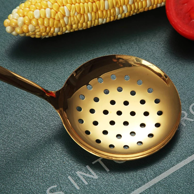Goldfarbenes Kochutensilien Set, Edelstahl 13 Stück Küchenutensilien Set mit Titanbeschichtung, Küchenutensilien Set mit Utensilienhalter, Geschirrspüler-sicher, leicht zu reinigen