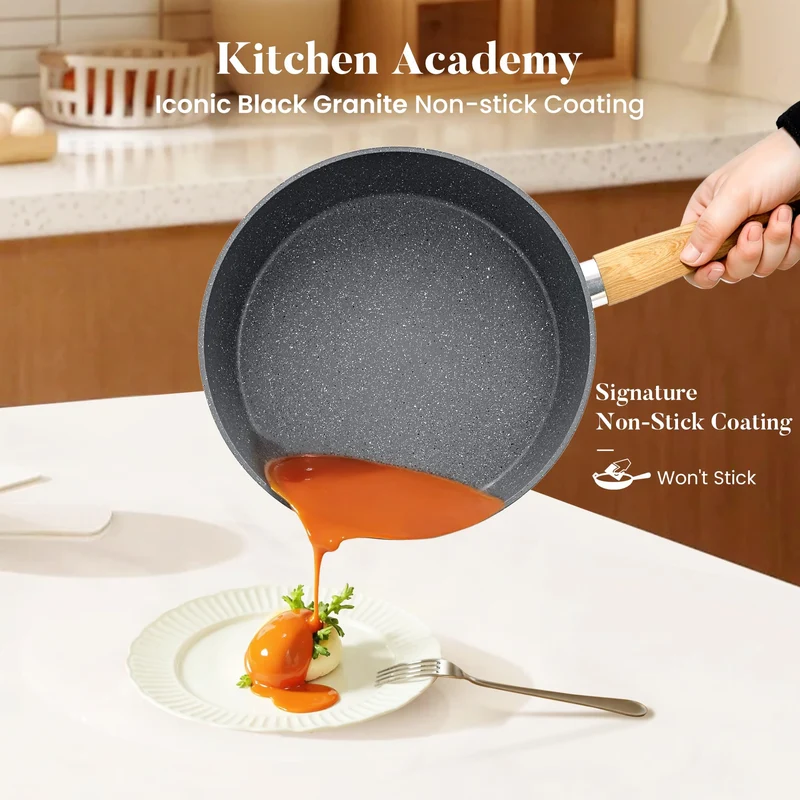 30-teiliges Non-Stick Induktionskochgeschirr und Kochgeschirr Set, Granitbeschichtung