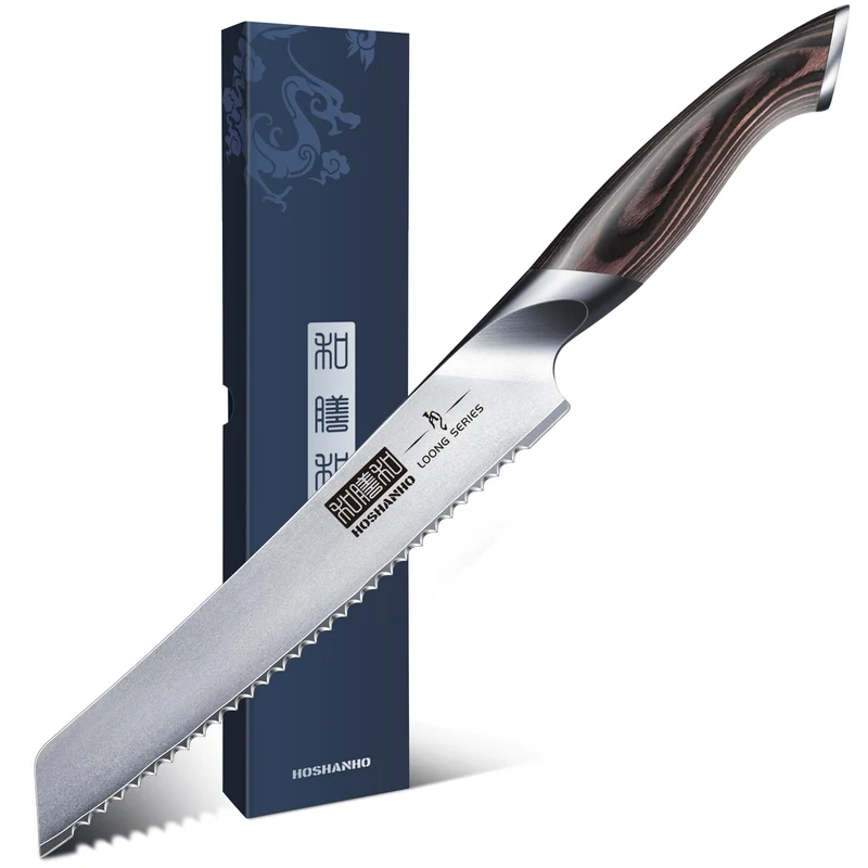 Professionelles Fisch-, Knochenmesser- und Füllküchenmesser mit ultrascharfe ergonomischem Pakkaholzgriff, 18 cm