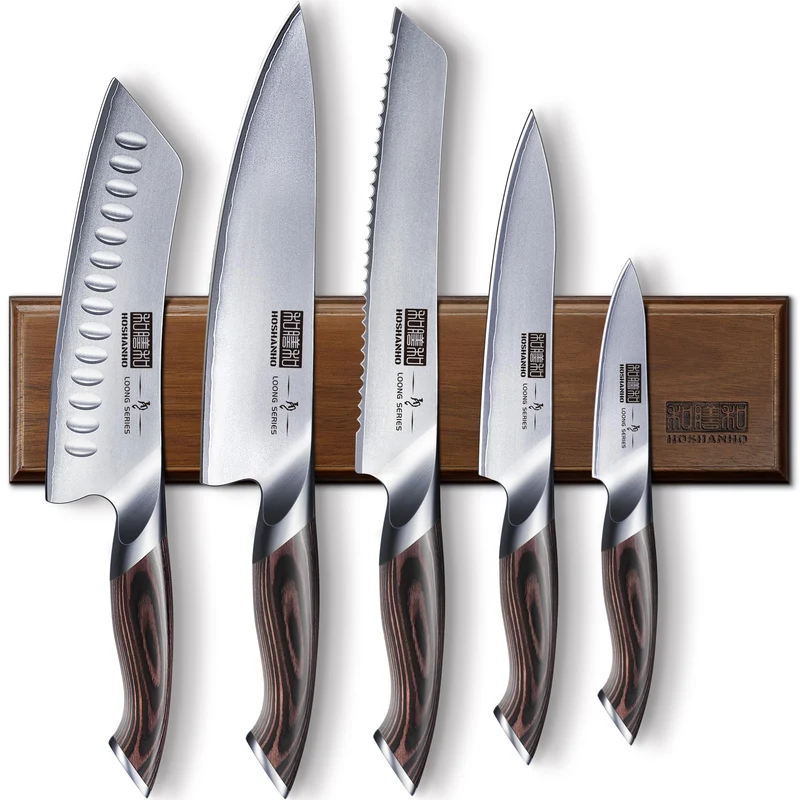 Professionelles Fisch-, Knochenmesser- und Füllküchenmesser mit ultrascharfe ergonomischem Pakkaholzgriff, 18 cm