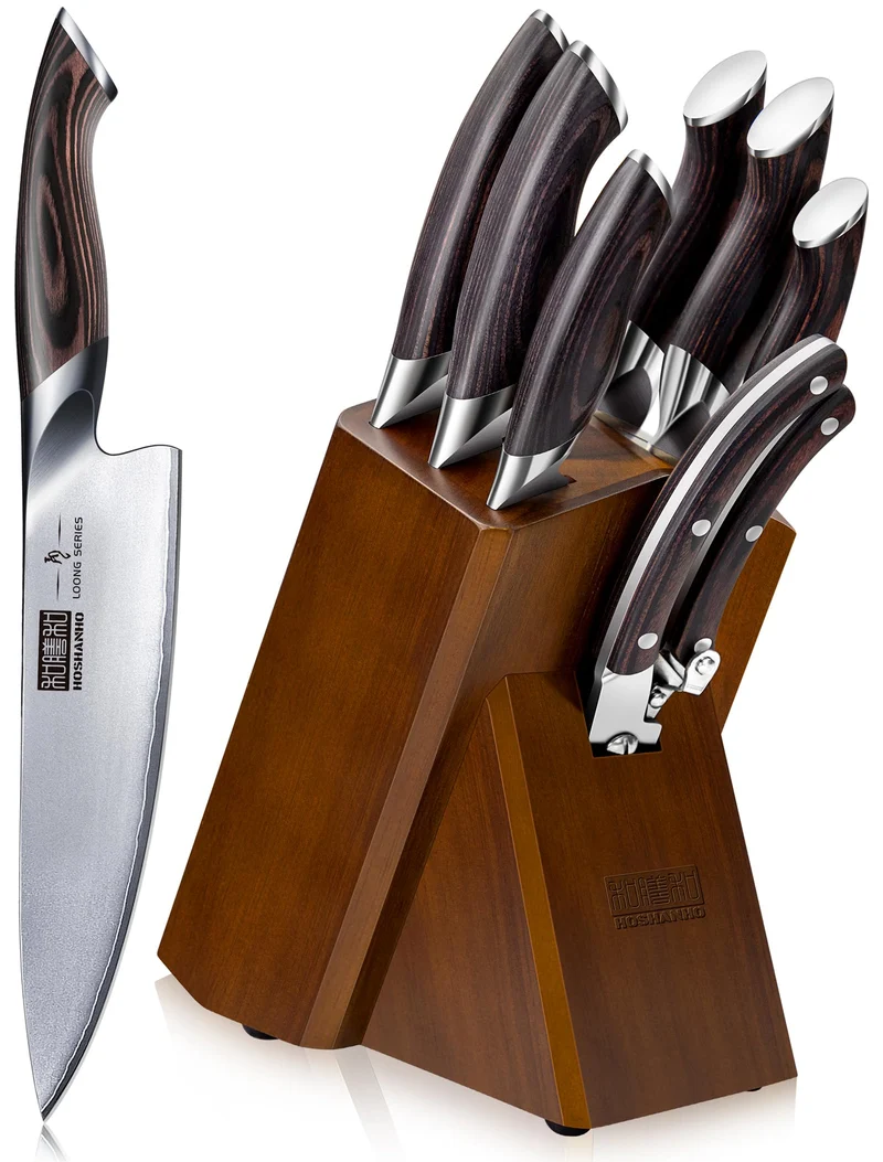 Professionelles Fisch-, Knochenmesser- und Füllküchenmesser mit ultrascharfe ergonomischem Pakkaholzgriff, 18 cm