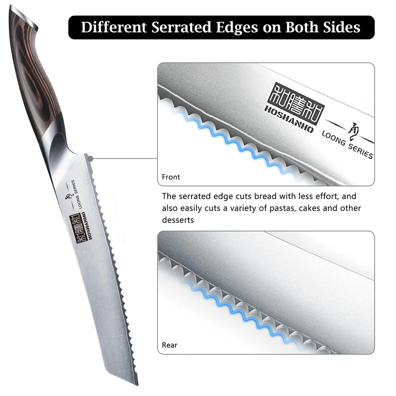 Professionelles Fisch-, Knochenmesser- und Füllküchenmesser mit ultrascharfe ergonomischem Pakkaholzgriff, 18 cm