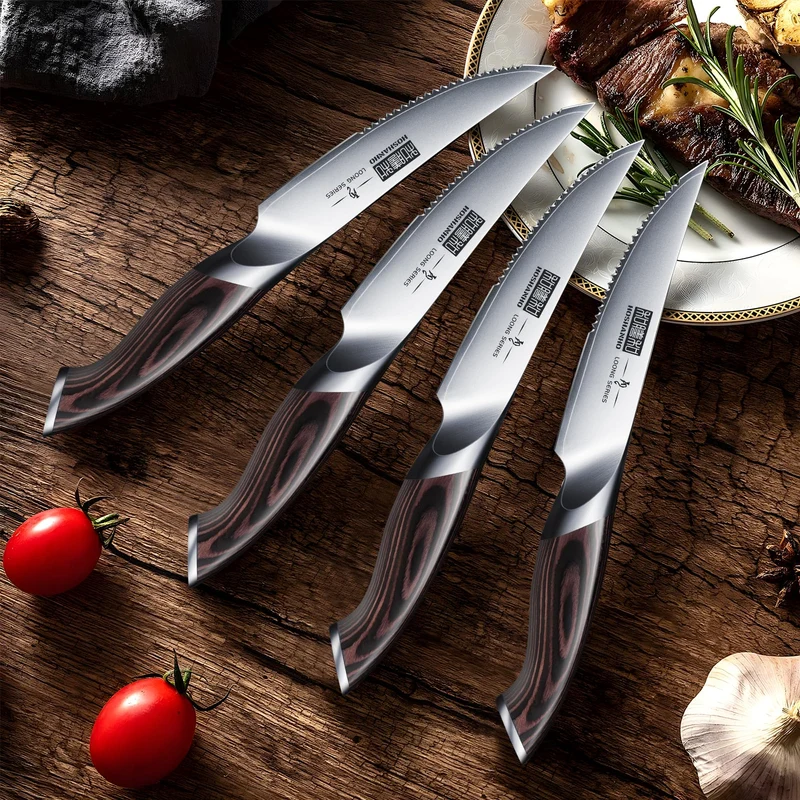 Professionelles Fisch-, Knochenmesser- und Füllküchenmesser mit ultrascharfe ergonomischem Pakkaholzgriff, 18 cm