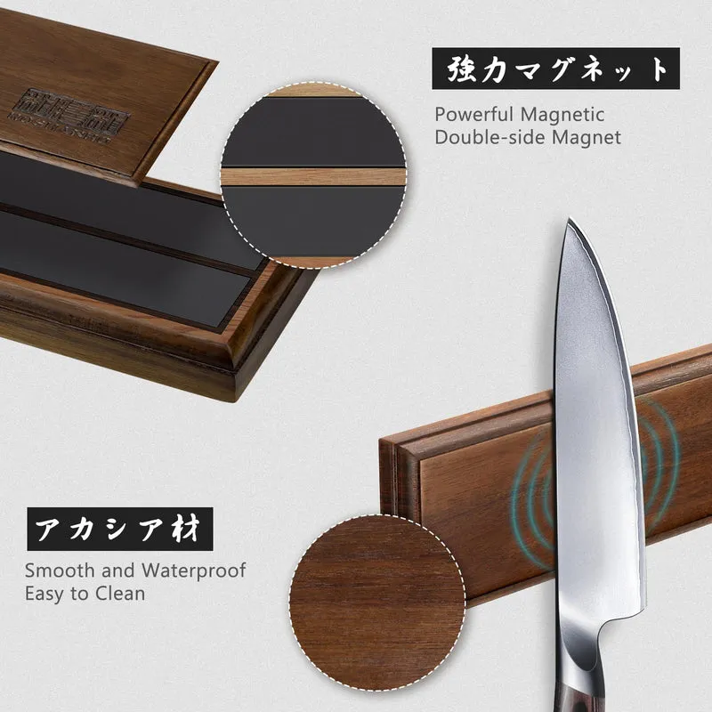 Professionelles Fisch-, Knochenmesser- und Füllküchenmesser mit ultrascharfe ergonomischem Pakkaholzgriff, 18 cm