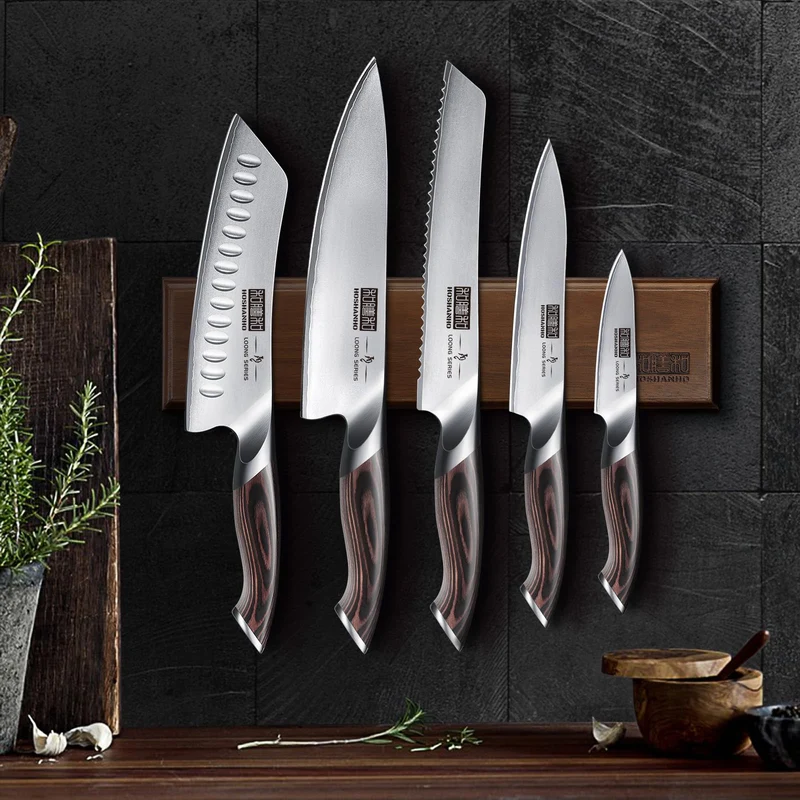 Professionelles Fisch-, Knochenmesser- und Füllküchenmesser mit ultrascharfe ergonomischem Pakkaholzgriff, 18 cm