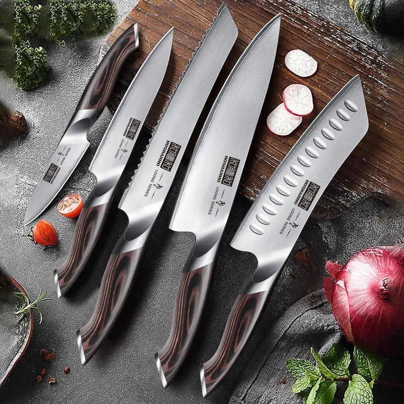 Professionelles Fisch-, Knochenmesser- und Füllküchenmesser mit ultrascharfe ergonomischem Pakkaholzgriff, 18 cm
