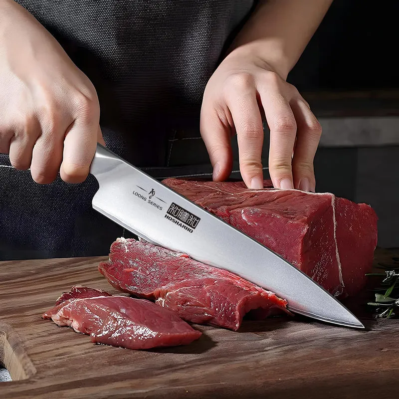 Professionelles Fisch-, Knochenmesser- und Füllküchenmesser mit ultrascharfe ergonomischem Pakkaholzgriff, 18 cm