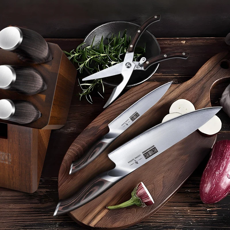 Professionelles Fisch-, Knochenmesser- und Füllküchenmesser mit ultrascharfe ergonomischem Pakkaholzgriff, 18 cm