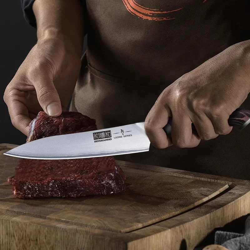Professionelles Fisch-, Knochenmesser- und Füllküchenmesser mit ultrascharfe ergonomischem Pakkaholzgriff, 18 cm