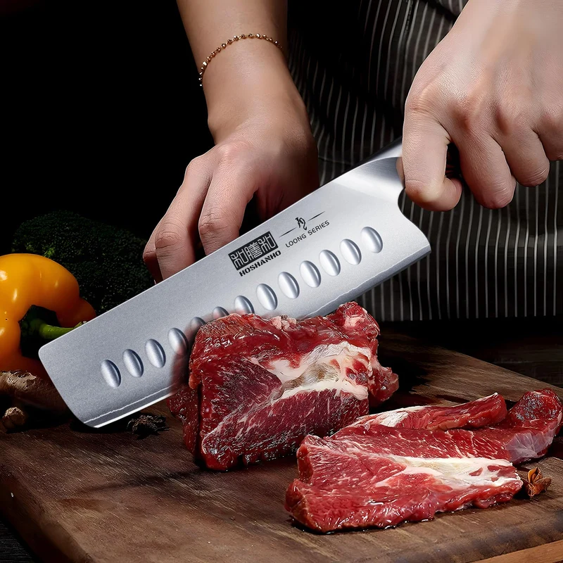 Professionelles Fisch-, Knochenmesser- und Füllküchenmesser mit ultrascharfe ergonomischem Pakkaholzgriff, 18 cm
