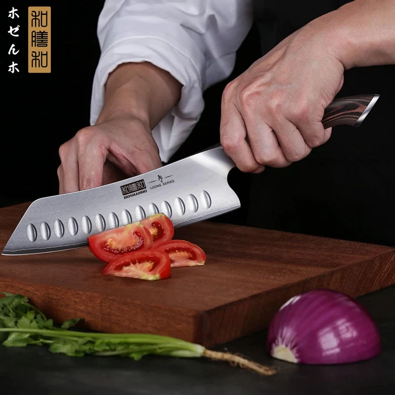 Professionelles Fisch-, Knochenmesser- und Füllküchenmesser mit ultrascharfe ergonomischem Pakkaholzgriff, 18 cm