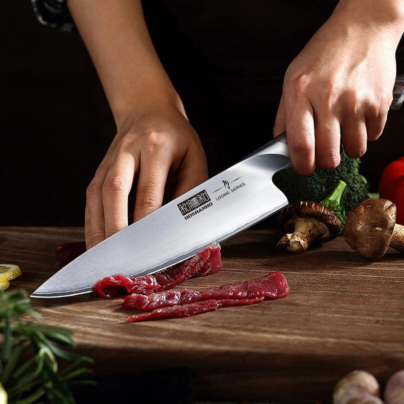 Professionelles Fisch-, Knochenmesser- und Füllküchenmesser mit ultrascharfe ergonomischem Pakkaholzgriff, 18 cm