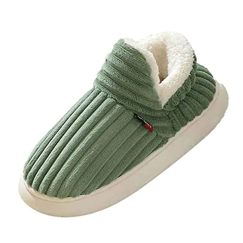 Flauschige Hausschuhe Damen Winter Warme Damen Hausschuhe Geschlossen, Unisex rutschfest Dicke Sohle