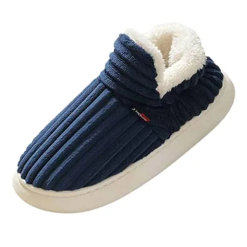 Flauschige Hausschuhe Damen Winter Warme Damen Hausschuhe Geschlossen, Unisex rutschfest Dicke Sohle