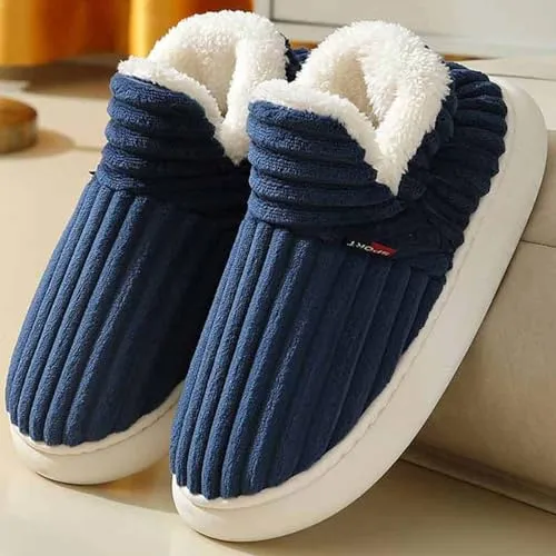 Flauschige Hausschuhe Damen Winter Warme Damen Hausschuhe Geschlossen, Unisex rutschfest Dicke Sohle