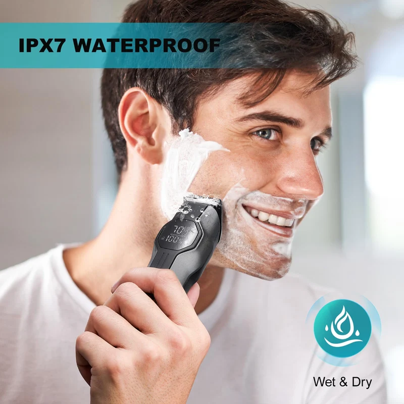 Glatzen Rasierer Herren, kensen Kopfrasierer Glatze Wasserdicht Head Shaver 5D Beweglicher Kopf Rasierer Herren Magnetischer Glatzenschneider Trocken-Und Nassrasur Bald Shaver Typ-C-Anschluss