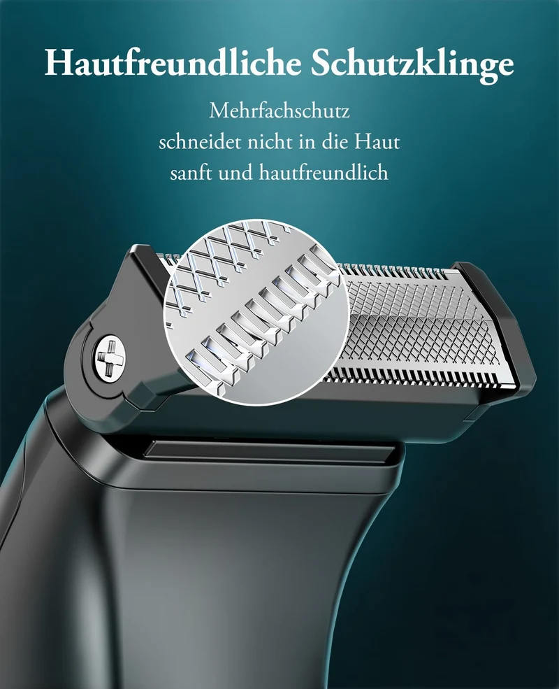 Intimrasierer Mann, kensen 2 in 1 Rasierer Herren Intimbereich Wasserdicht Körperrasierer Herren Typ-C Bodygroom Herren Nass Trocken Intim Rasierer Männer Beine Brust Achselhöhle Leiste Aufsteckkämme