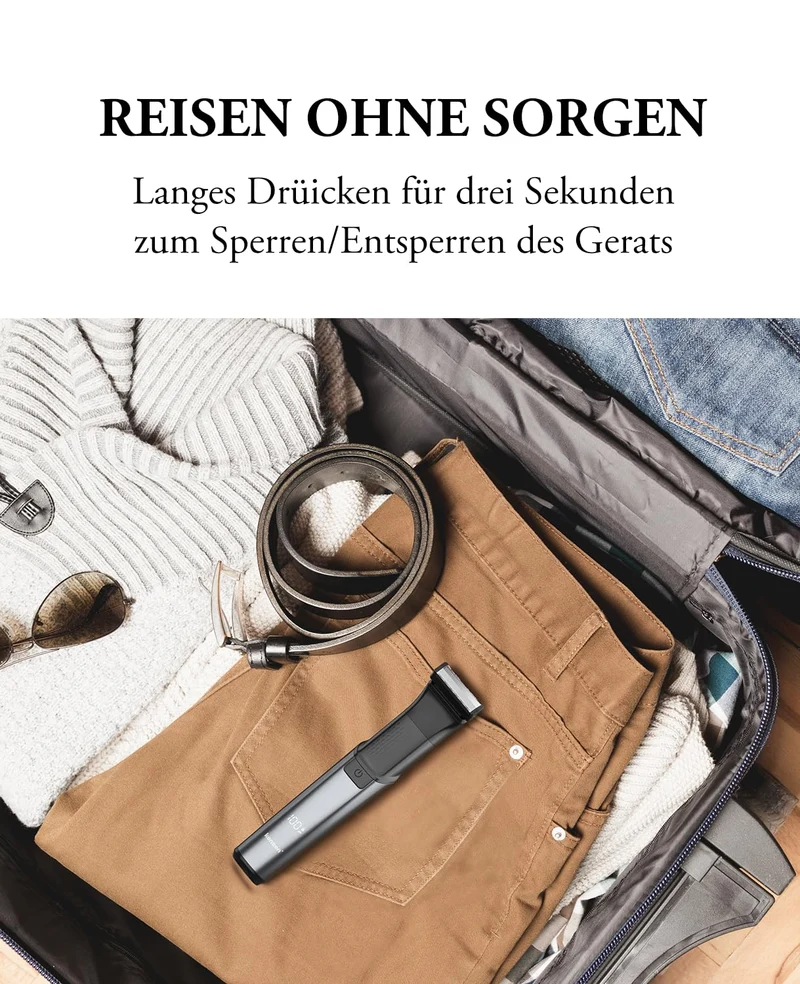 Intimrasierer Mann, kensen 2 in 1 Rasierer Herren Intimbereich Wasserdicht Körperrasierer Herren Typ-C Bodygroom Herren Nass Trocken Intim Rasierer Männer Beine Brust Achselhöhle Leiste Aufsteckkämme