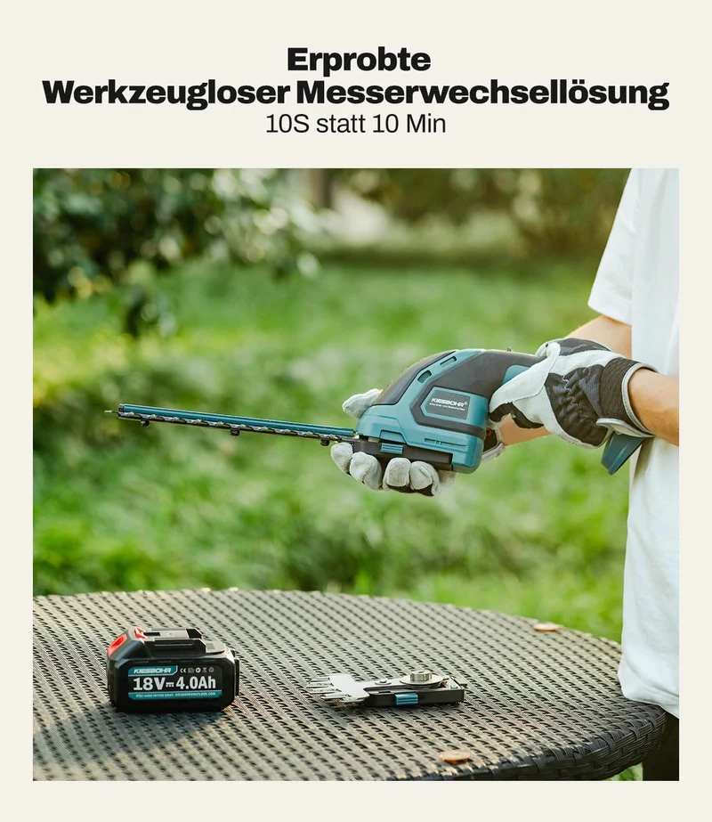 2-IN-1 Grasschere und Heckenschere Kompatibel mit Makita 18V Akku - Kleine Gras und Strauchschere Ideal für Kompakte Gartenarbeiten