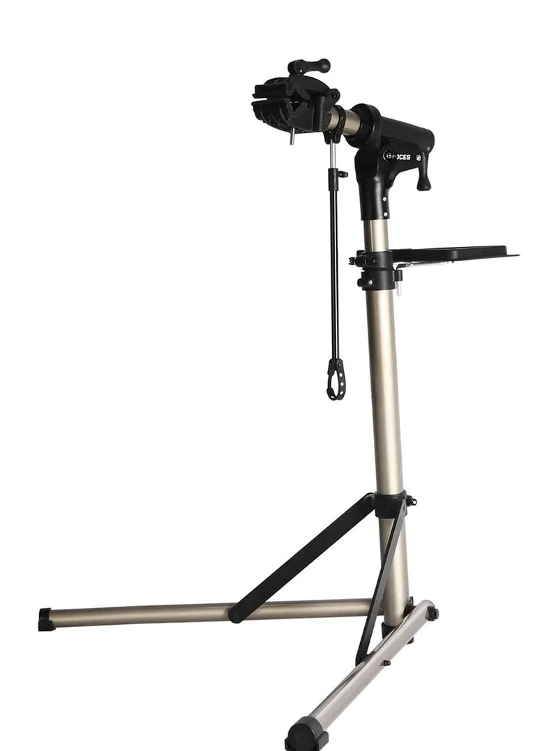 Fahrradmontageständer - Professioneller Reparaturständer mit Werkzeugschale und magnetischem Fach, drehbar und faltbar, maximale Belastung 30 kg