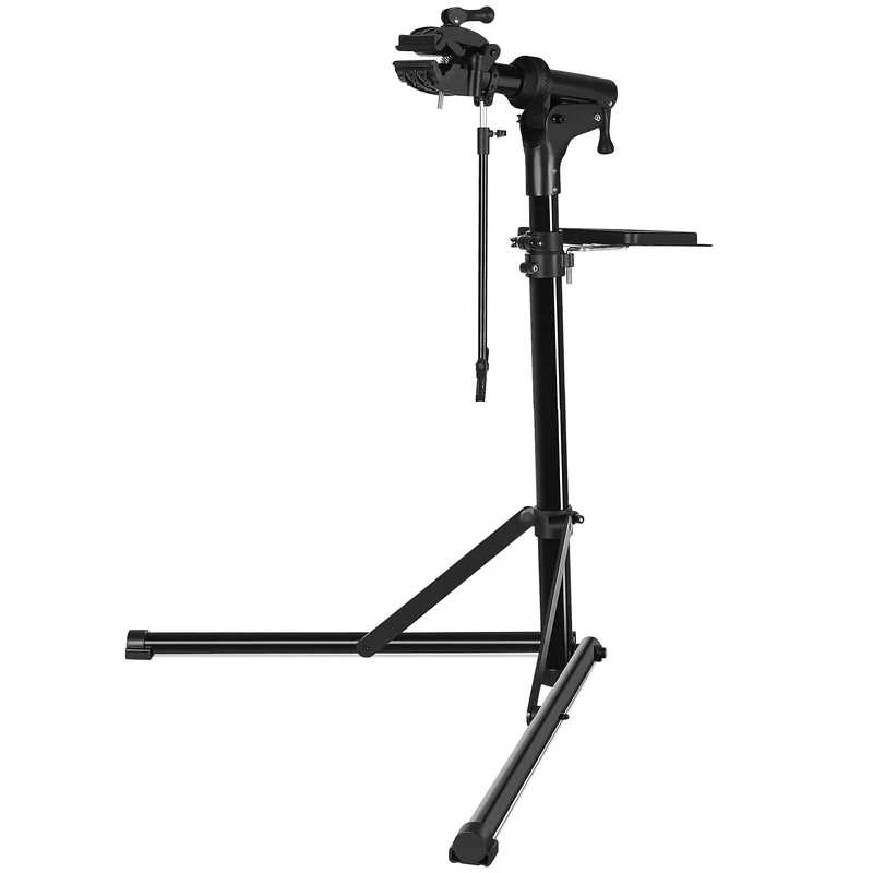 Fahrradmontageständer - Professioneller Reparaturständer mit Werkzeugschale und magnetischem Fach, drehbar und faltbar, maximale Belastung 30 kg
