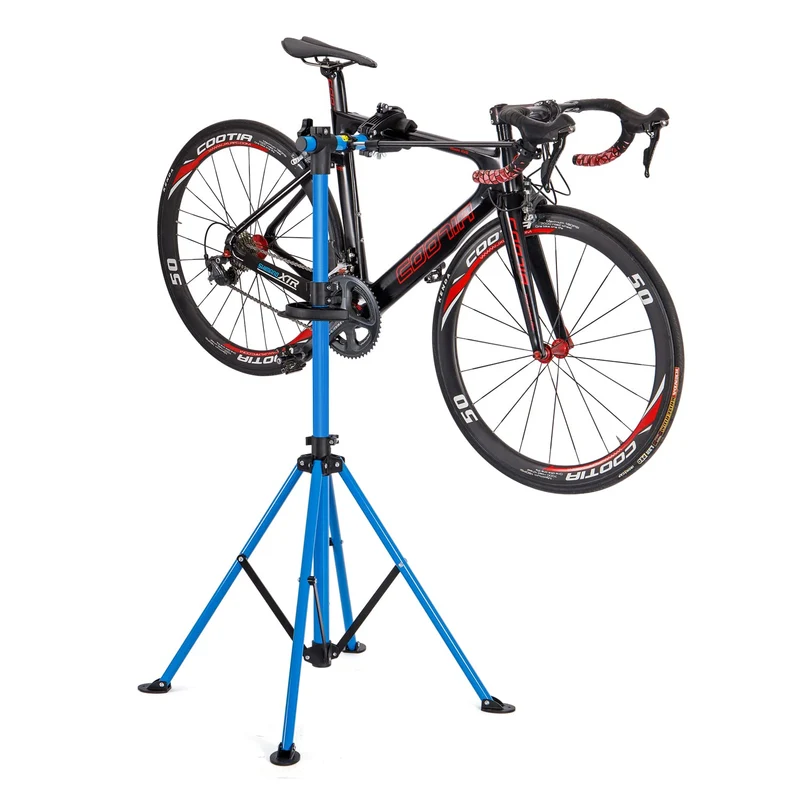 Fahrradmontageständer - Professioneller Reparaturständer mit Werkzeugschale und magnetischem Fach, drehbar und faltbar, maximale Belastung 30 kg