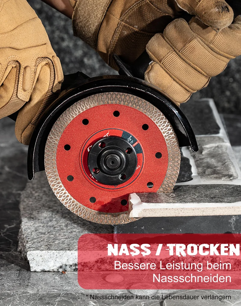 Diamantschneidscheiben 125mm Extra Thin Diamond Disc Cutting Disc für Fliesen Keramik Marmor Nass oder Trockenschnitt