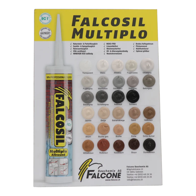 12 x Silikon "Anthrazit" Falcone Kartuschen 310 ml - Ab Fr. 7.80.- pro Kartusche / NEU & OVP / Ab Lager!