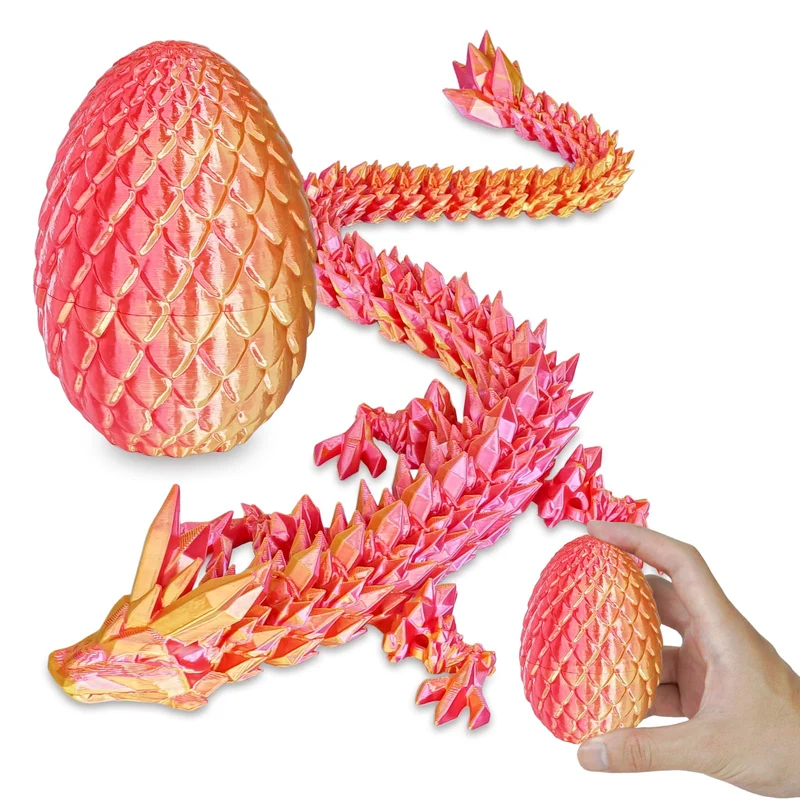 Überraschungseier - Drachenei mit Drachen im Inneren, Geschenke für Kinder und Erwachsene, 3D-gedrucktes Fidget-Spielzeug, perfekt für Weihnachten, Ostern, Geburtstage, Dekoration, Stressabbau