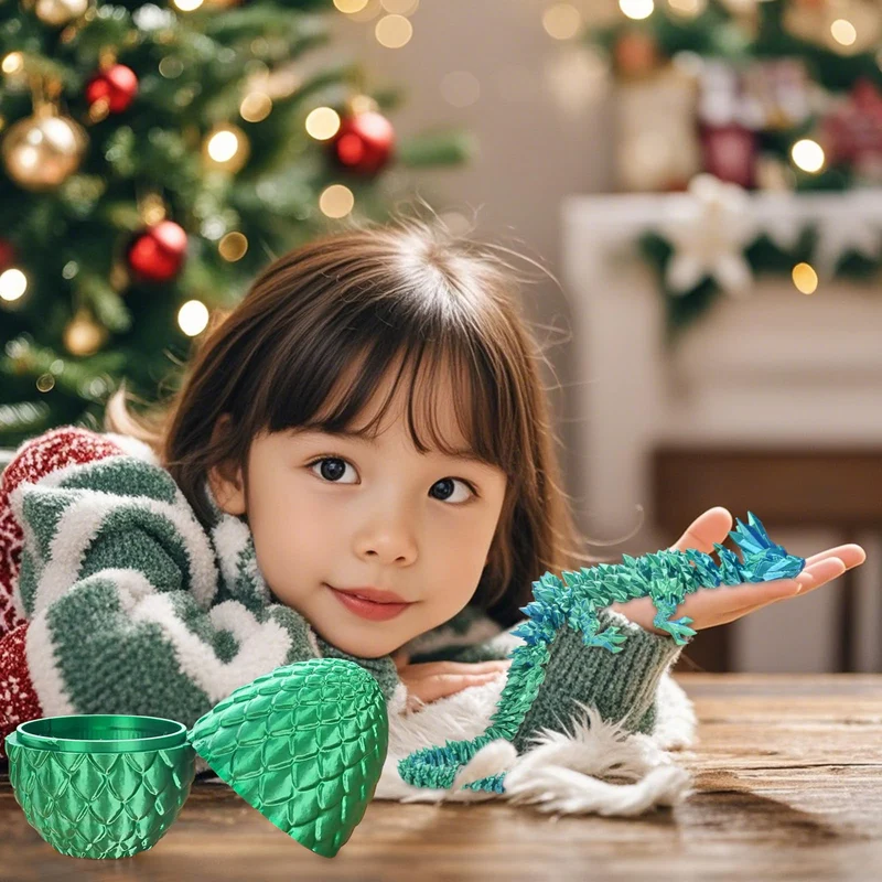 Überraschungseier - Drachenei mit Drachen im Inneren, Geschenke für Kinder und Erwachsene, 3D-gedrucktes Fidget-Spielzeug, perfekt für Weihnachten, Ostern, Geburtstage, Dekoration, Stressabbau