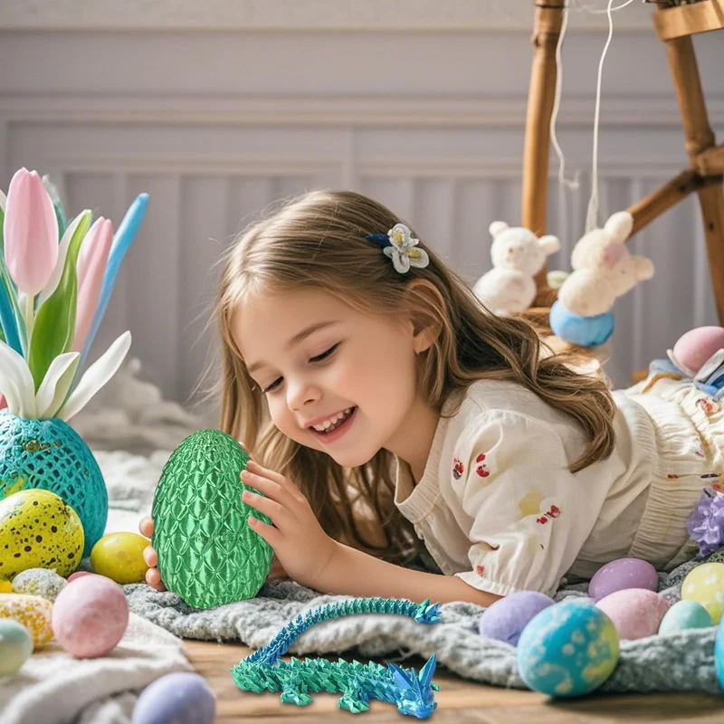 Überraschungseier - Drachenei mit Drachen im Inneren, Geschenke für Kinder und Erwachsene, 3D-gedrucktes Fidget-Spielzeug, perfekt für Weihnachten, Ostern, Geburtstage, Dekoration, Stressabbau