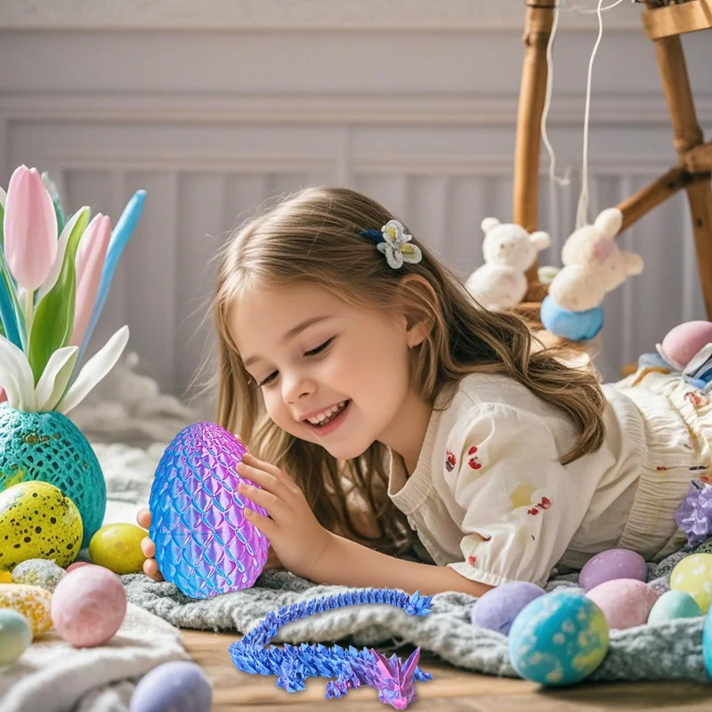 Überraschungseier - Drachenei mit Drachen im Inneren, Geschenke für Kinder und Erwachsene, 3D-gedrucktes Fidget-Spielzeug, perfekt für Weihnachten, Ostern, Geburtstage, Dekoration, Stressabbau