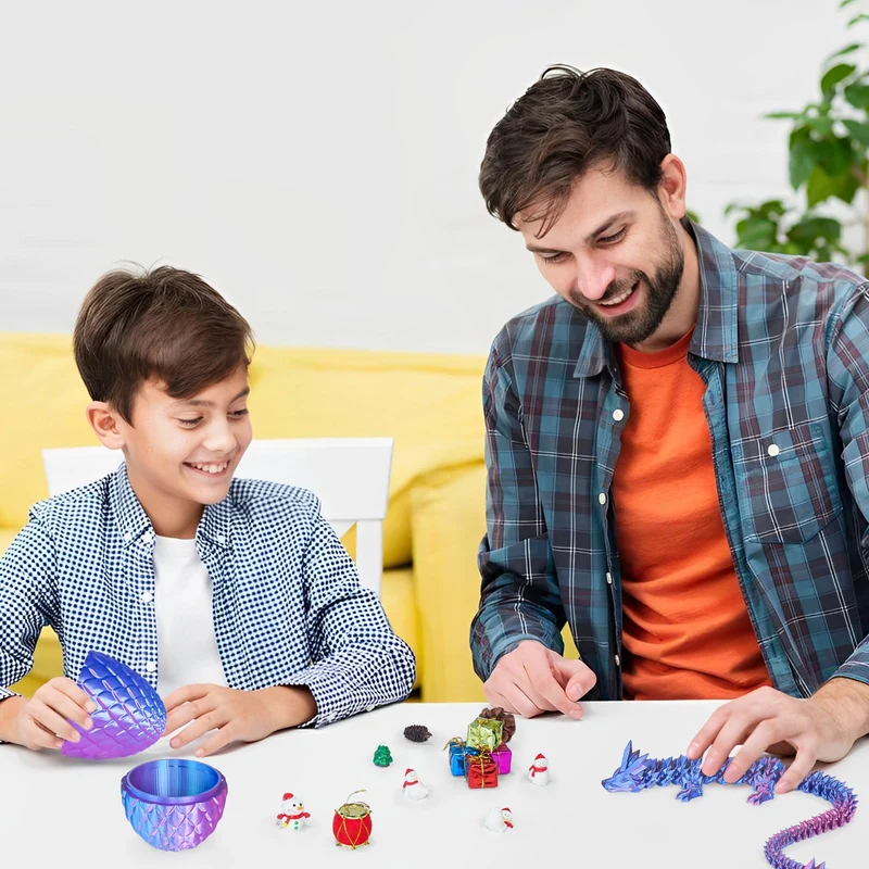 Überraschungseier - Drachenei mit Drachen im Inneren, Geschenke für Kinder und Erwachsene, 3D-gedrucktes Fidget-Spielzeug, perfekt für Weihnachten, Ostern, Geburtstage, Dekoration, Stressabbau