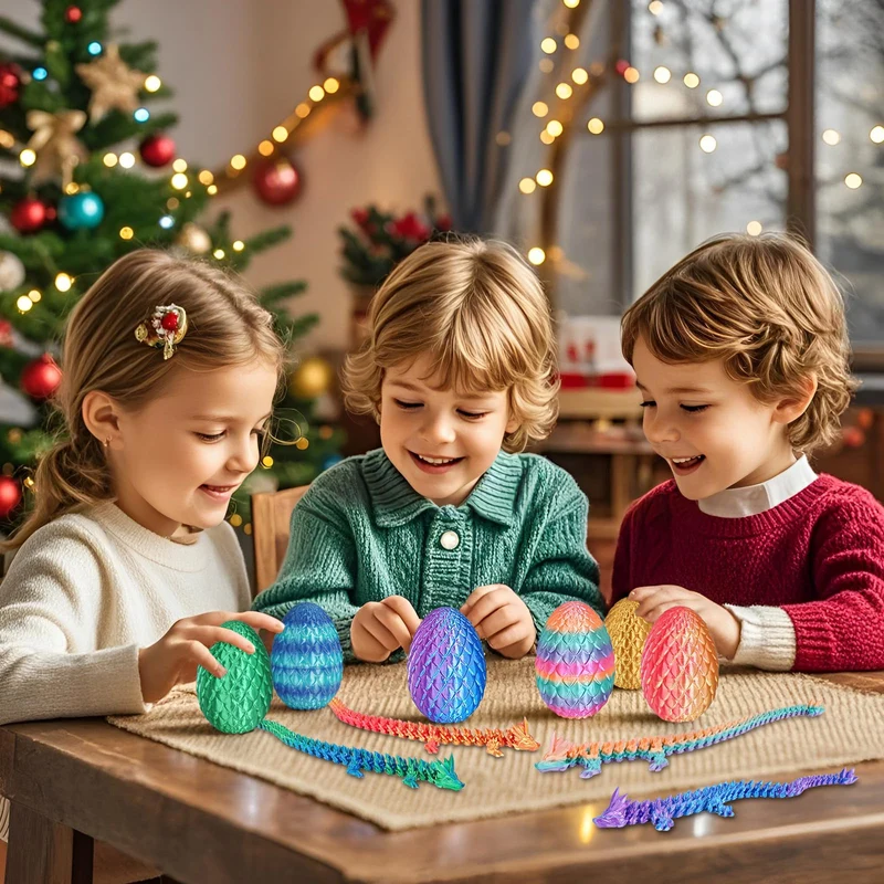 Überraschungseier - Drachenei mit Drachen im Inneren, Geschenke für Kinder und Erwachsene, 3D-gedrucktes Fidget-Spielzeug, perfekt für Weihnachten, Ostern, Geburtstage, Dekoration, Stressabbau