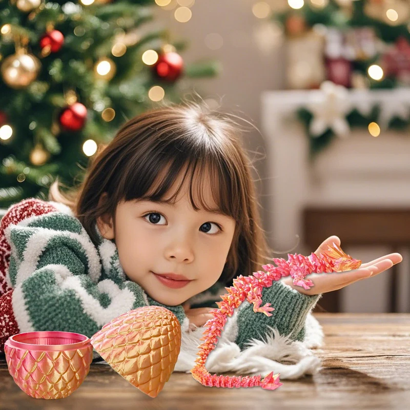 Überraschungseier - Drachenei mit Drachen im Inneren, Geschenke für Kinder und Erwachsene, 3D-gedrucktes Fidget-Spielzeug, perfekt für Weihnachten, Ostern, Geburtstage, Dekoration, Stressabbau