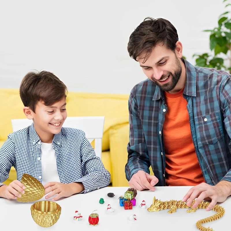 Überraschungseier - Drachenei mit Drachen im Inneren, Geschenke für Kinder und Erwachsene, 3D-gedrucktes Fidget-Spielzeug, perfekt für Weihnachten, Ostern, Geburtstage, Dekoration, Stressabbau