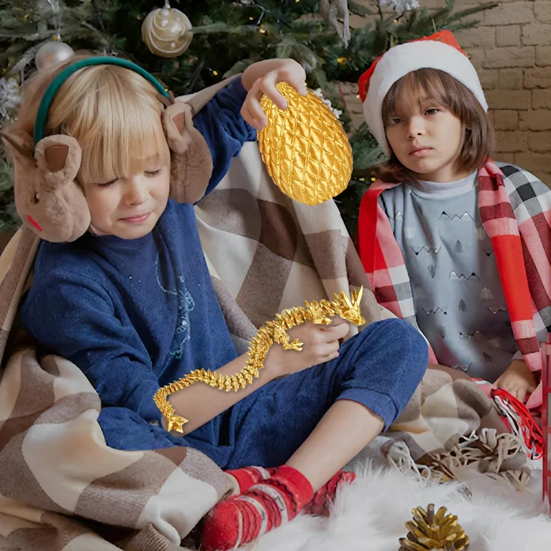 Überraschungseier - Drachenei mit Drachen im Inneren, Geschenke für Kinder und Erwachsene, 3D-gedrucktes Fidget-Spielzeug, perfekt für Weihnachten, Ostern, Geburtstage, Dekoration, Stressabbau
