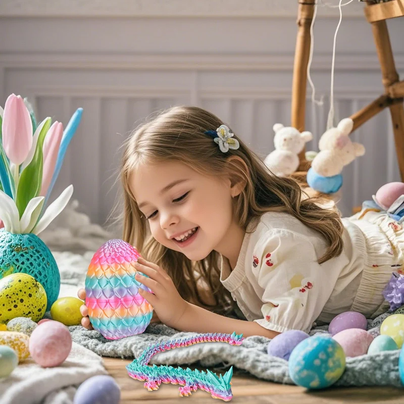 Überraschungseier - Drachenei mit Drachen im Inneren, Geschenke für Kinder und Erwachsene, 3D-gedrucktes Fidget-Spielzeug, perfekt für Weihnachten, Ostern, Geburtstage, Dekoration, Stressabbau