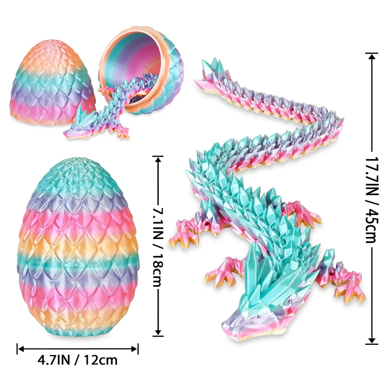 Überraschungseier - Drachenei mit Drachen im Inneren, Geschenke für Kinder und Erwachsene, 3D-gedrucktes Fidget-Spielzeug, perfekt für Weihnachten, Ostern, Geburtstage, Dekoration, Stressabbau