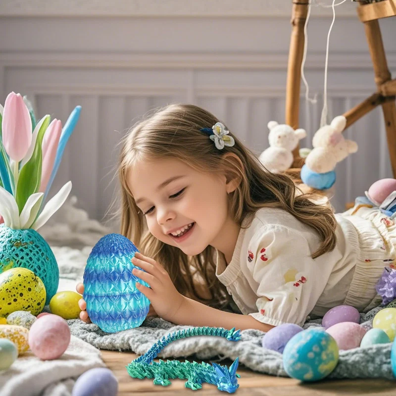 Überraschungseier - Drachenei mit Drachen im Inneren, Geschenke für Kinder und Erwachsene, 3D-gedrucktes Fidget-Spielzeug, perfekt für Weihnachten, Ostern, Geburtstage, Dekoration, Stressabbau