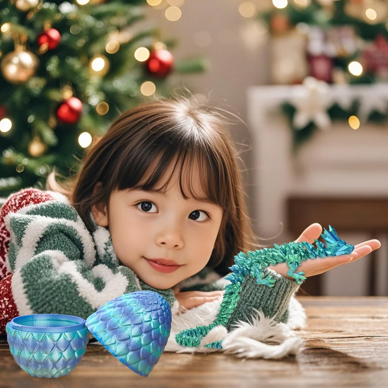 Überraschungseier - Drachenei mit Drachen im Inneren, Geschenke für Kinder und Erwachsene, 3D-gedrucktes Fidget-Spielzeug, perfekt für Weihnachten, Ostern, Geburtstage, Dekoration, Stressabbau