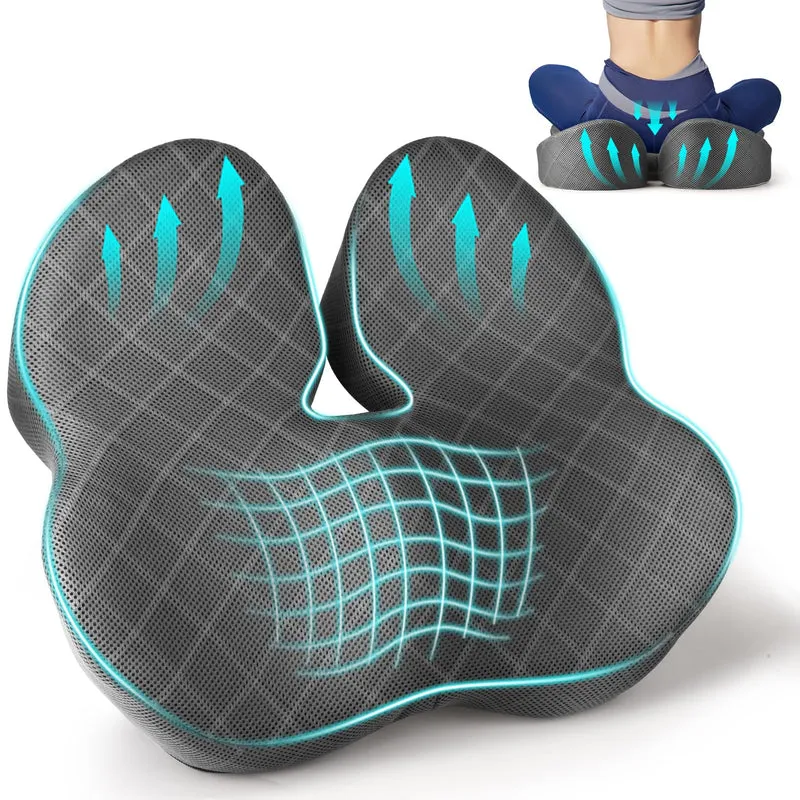 Sitz-Kissen, Hochwertiges Memory Foam sitzkissen Sitzkissen Druckentlastung Ergonomisches sitzkissen für Auto Sofa Büro