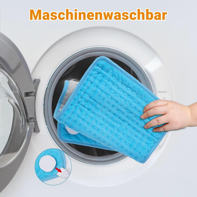 Ultraweiches Heizkissen mit automatischem Ausschalten, elektrisches Heizkissen mit Sicherheitssystem für Rücken, Hals, Schultern, Bauch, maschinenwaschbare Heizdecke (30 x 60 cm)