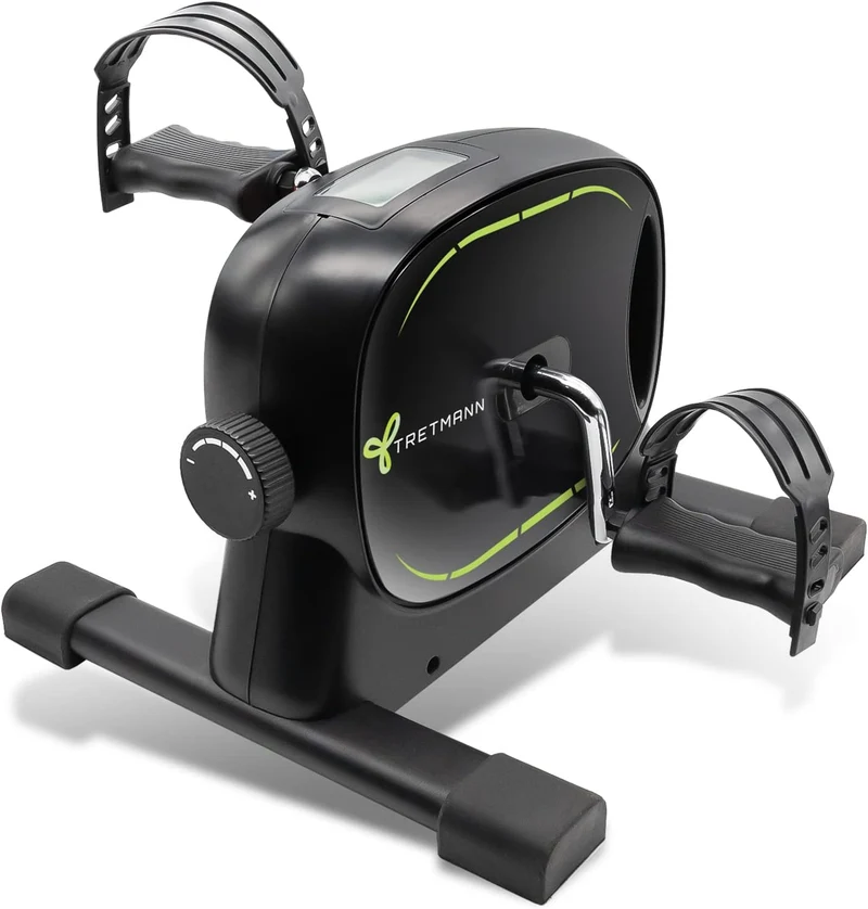 Pedal Trainer Set - Extra stabil & ruhig - Bein Trainer für Senioren / Übungsrad Mini Bike Black Green