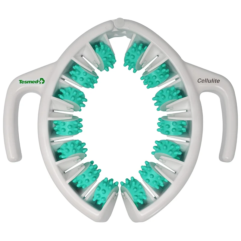 Cellulite Massagegerät Made in Italy, Anticellulite-Gerät mit konvergenten und divergenten Rollen zum Heben, Anziehen und Glätten der Haut, Grün